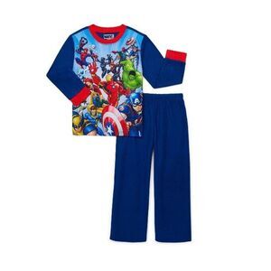 Marvel Character's‎ Boys 2pc Pajama Set  Size XS 4/5  Super Hero's Blue NWT